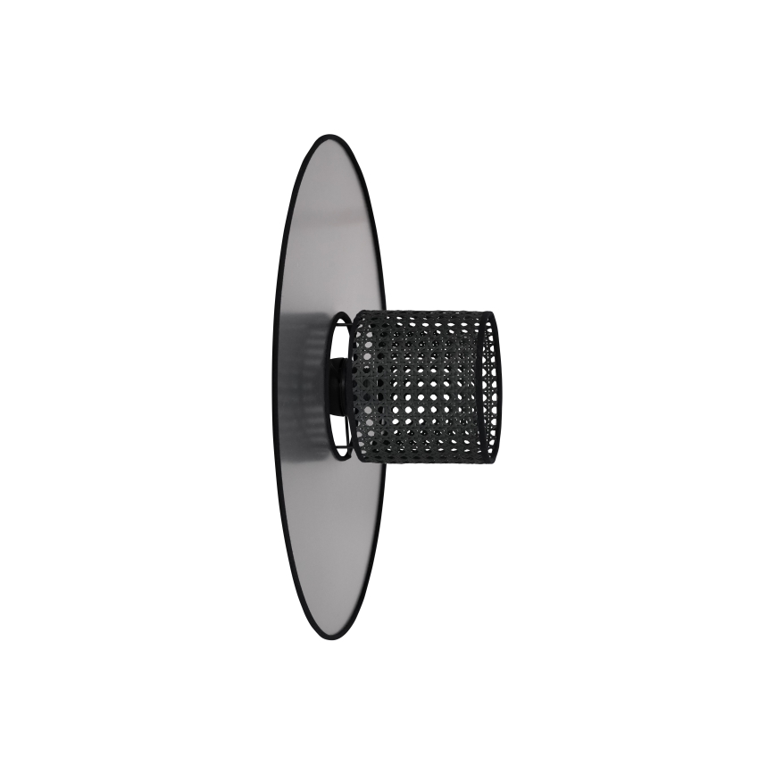 Duolla - Kinkiet TOKYO RATTAN 1xE27/15W/230V śr. 50 cm srebrny/czarny