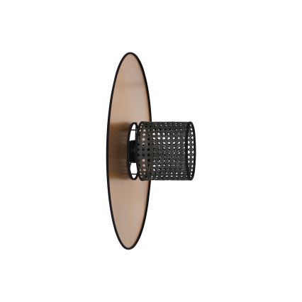 Duolla - Kinkiet TOKYO RATTAN 1xE27/15W/230V śr. 50 cm złoty/czarny