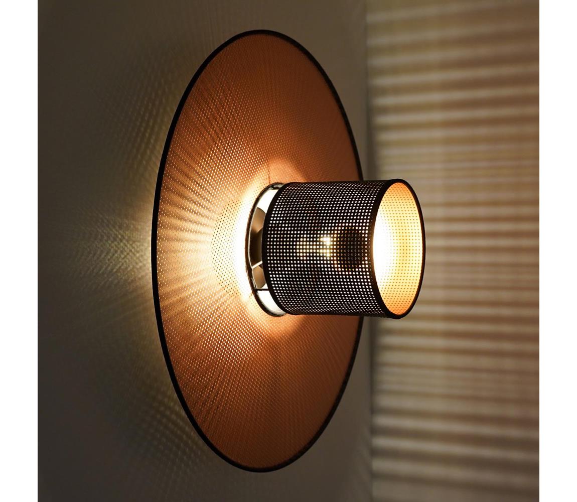 - Kinkiet TOKYO SHINY 1xE27/15W/230V śr. 50 cm miedziany/czarny