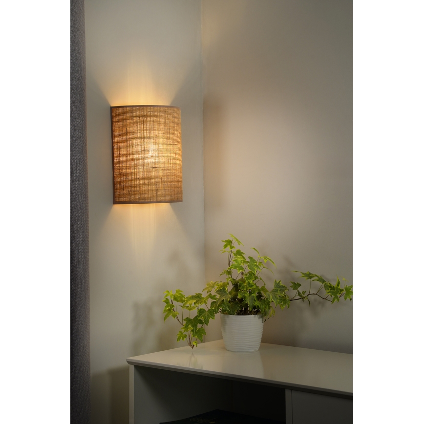 Duolla - Kinkiet YUTE 1xE27/15W/230V śr. 20 cm brązowy