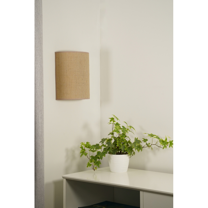 Duolla - Kinkiet YUTE 1xE27/15W/230V śr. 20 cm brązowy