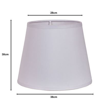 Duolla - Klosz do lampy podłogowej CLASSIC L E27 śr. 38 cm biały