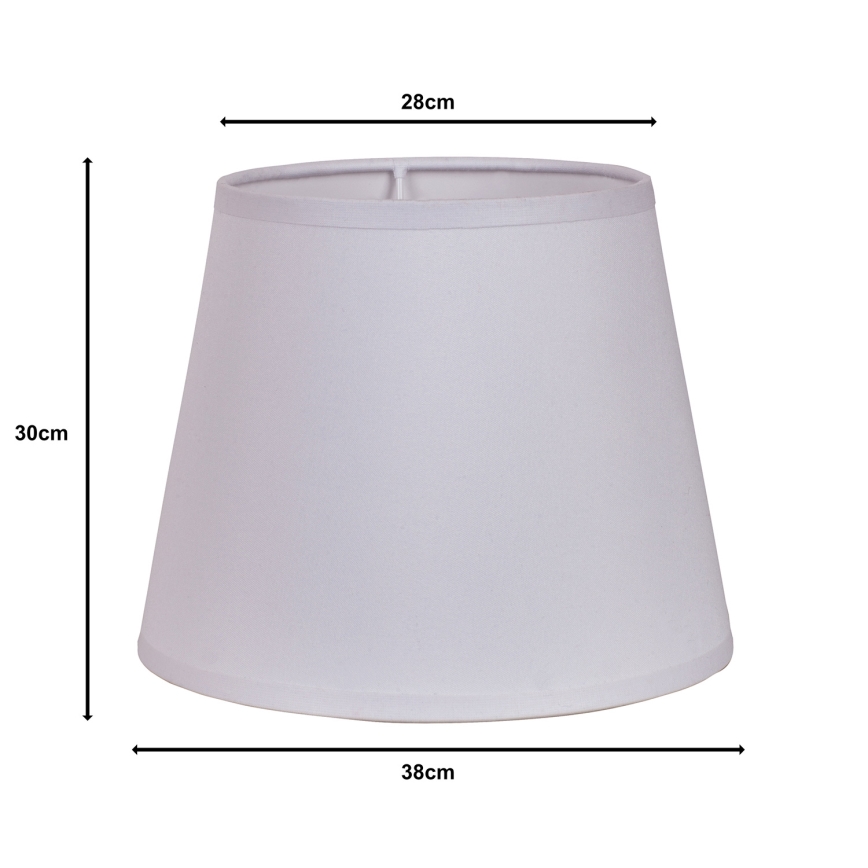 Duolla - Klosz do lampy podłogowej CLASSIC L E27 śr. 38 cm biały