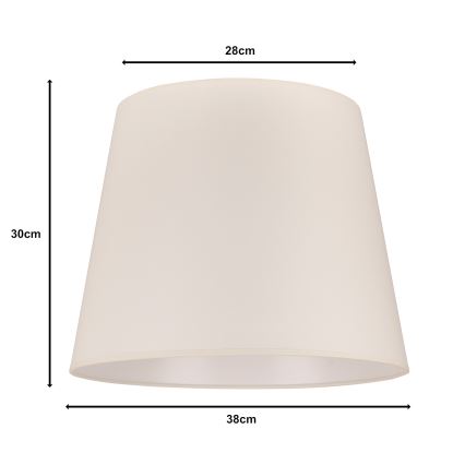 Duolla - Klosz do lampy podłogowej CLASSIC L E27 śr. 38 cm kremowy
