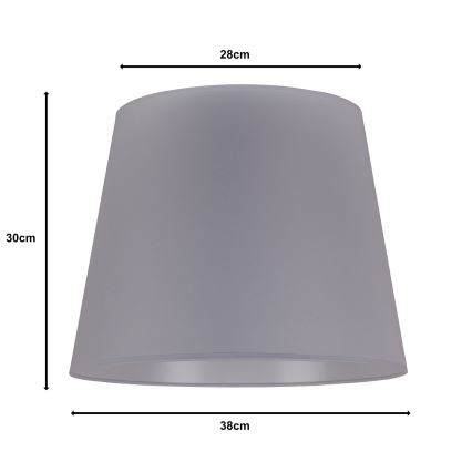 Duolla - Klosz do lampy podłogowej CLASSIC L E27 śr. 38 cm szary