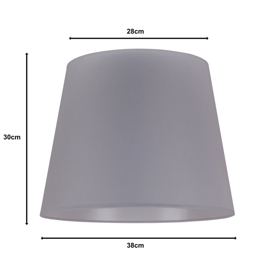 Duolla - Klosz do lampy podłogowej CLASSIC L E27 śr. 38 cm szary
