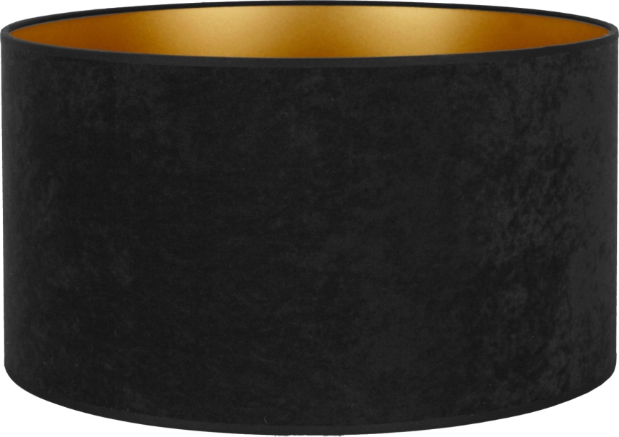 Duolla - Klosz do lampy podłogowej VELVET E27 śr. 35 cm czarny/złoty