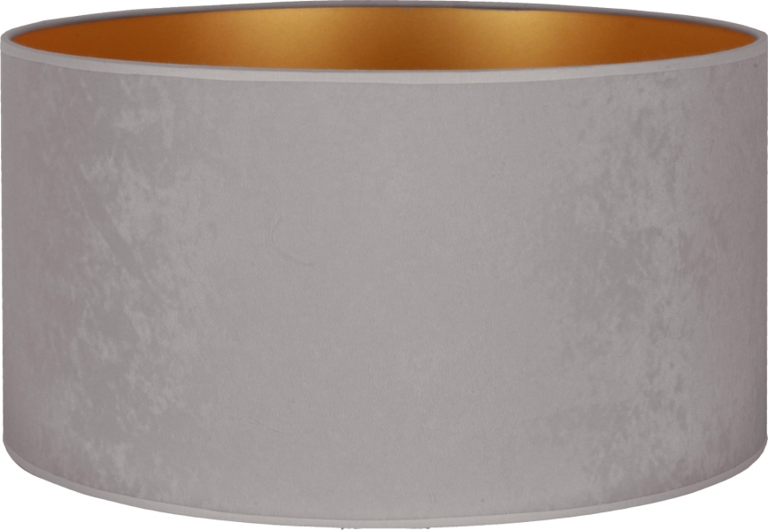 Duolla - Klosz do lampy podłogowej VELVET E27 śr. 35 cm szary/złoty