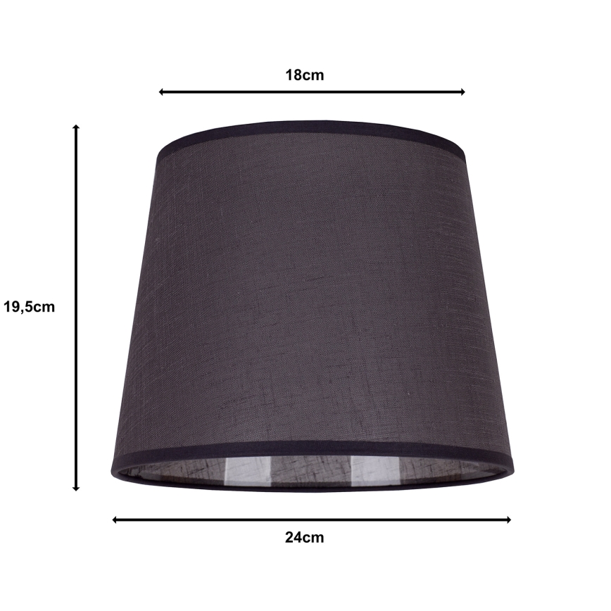 Duolla - Klosz do lampy stołowej CLASSIC M E27 śr. 24 cm antracyt