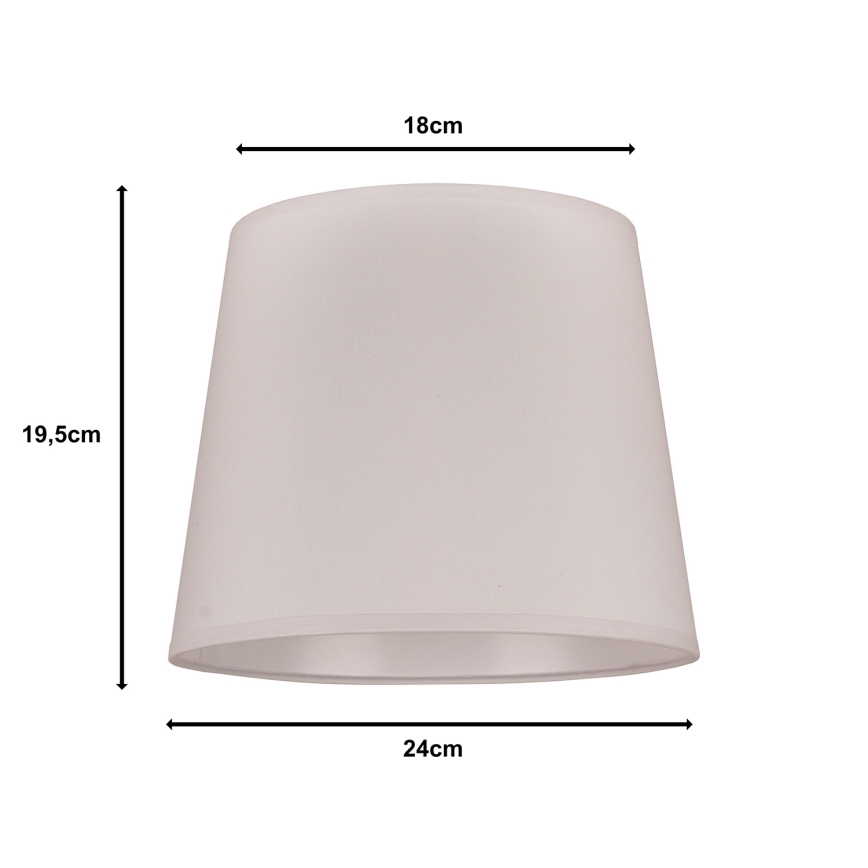 Duolla - Klosz do lampy stołowej CLASSIC M E27 śr. 24 cm biały
