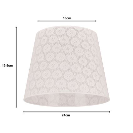 Duolla - Klosz do lampy stołowej CLASSIC M E27 śr. 24 cm biały