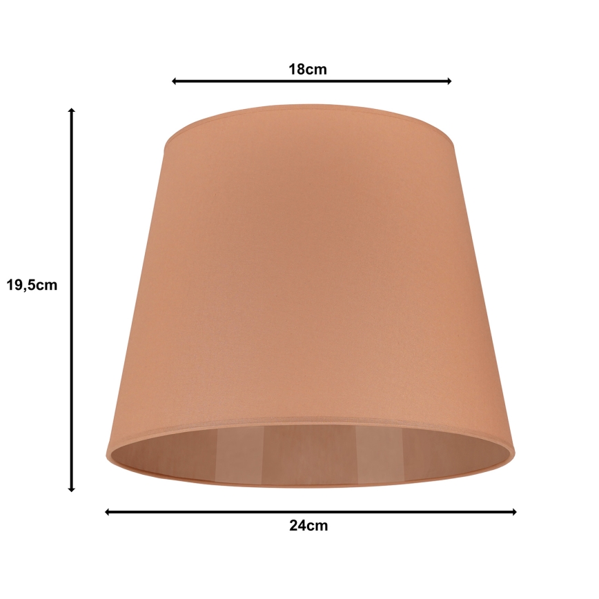 Duolla - Klosz do lampy stołowej CLASSIC M E27 śr. 24 cm brązowy
