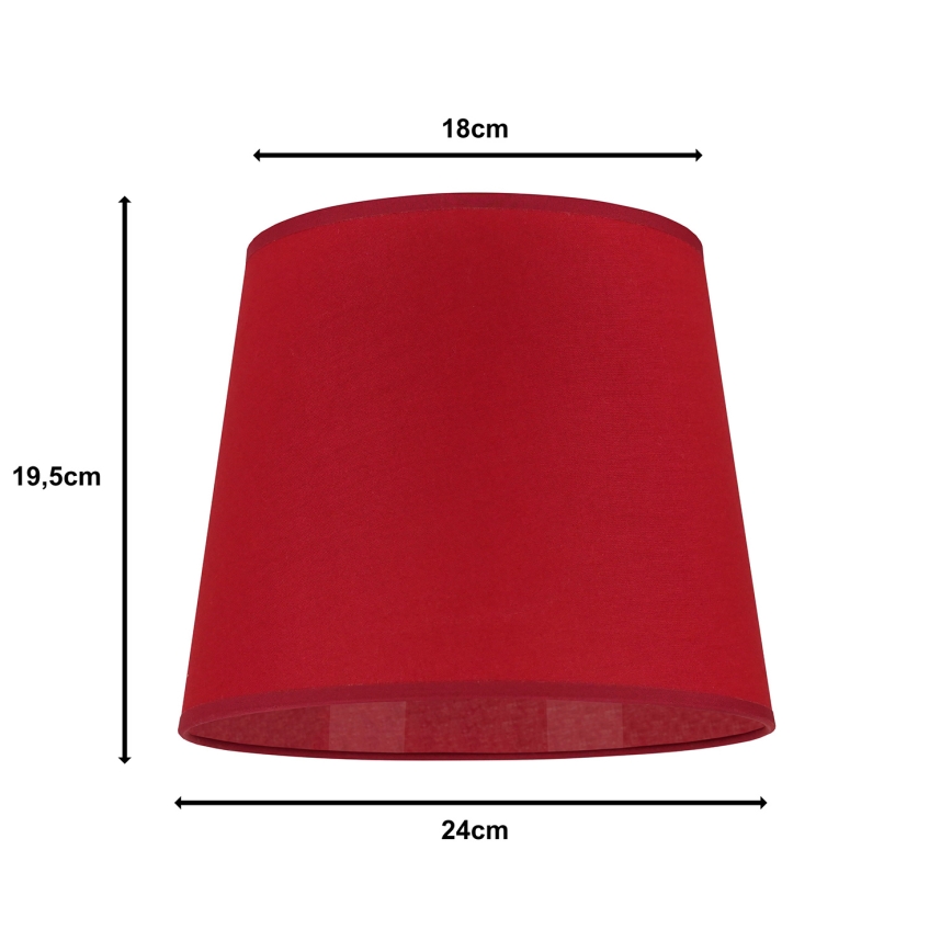 Duolla - Klosz do lampy stołowej CLASSIC M E27 śr. 24 cm czerwony