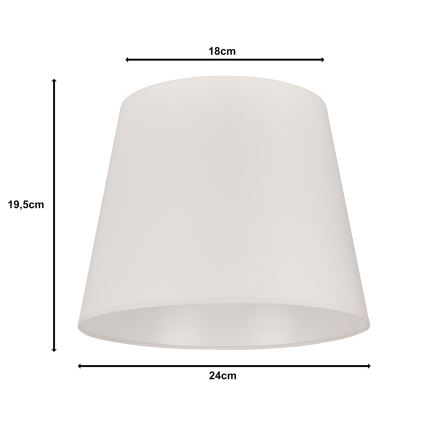 Duolla - Klosz do lampy stołowej CLASSIC M E27 śr. 24 cm kremowy