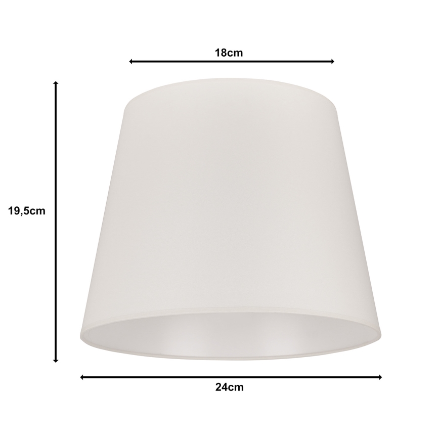 Duolla - Klosz do lampy stołowej CLASSIC M E27 śr. 24 cm kremowy