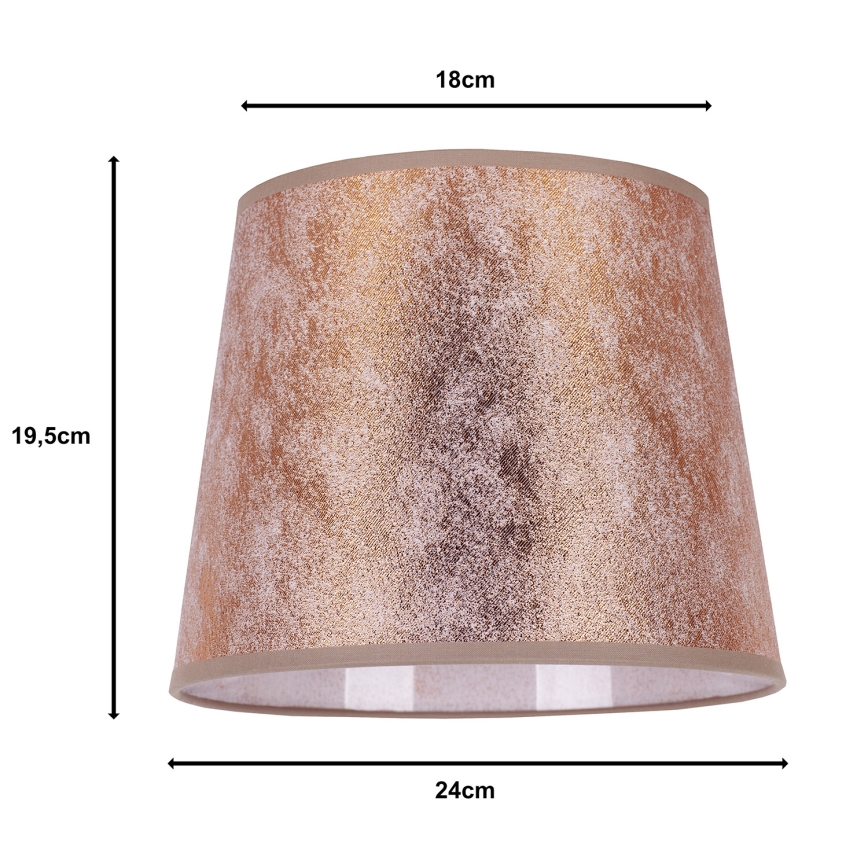 Duolla - Klosz do lampy stołowej CLASSIC M E27 śr. 24 cm miedziany