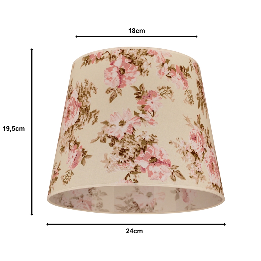 Duolla - Klosz do lampy stołowej CLASSIC M E27 śr. 24 cm róża