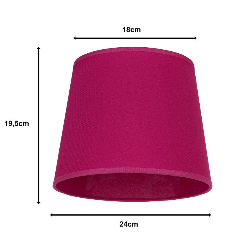Duolla - Klosz do lampy stołowej CLASSIC M E27 śr. 24 cm różowy