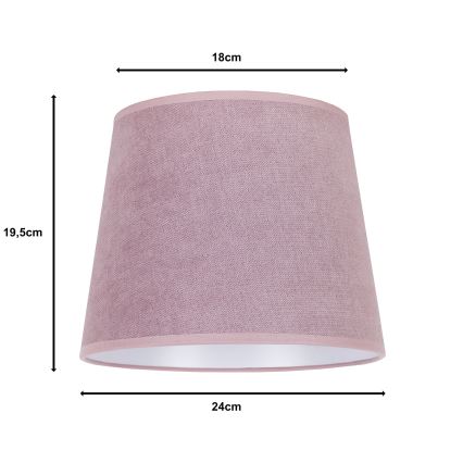 Duolla - Klosz do lampy stołowej CLASSIC M E27 śr. 24 cm różowy