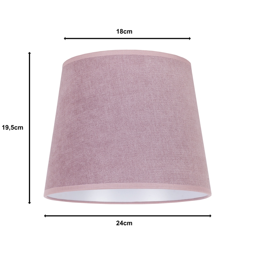 Duolla - Klosz do lampy stołowej CLASSIC M E27 śr. 24 cm różowy