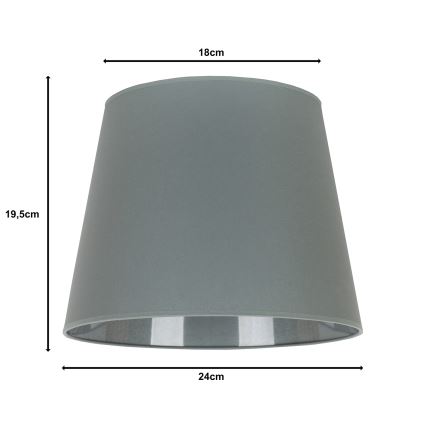 Duolla - Klosz do lampy stołowej CLASSIC M E27 śr. 24 cm szary
