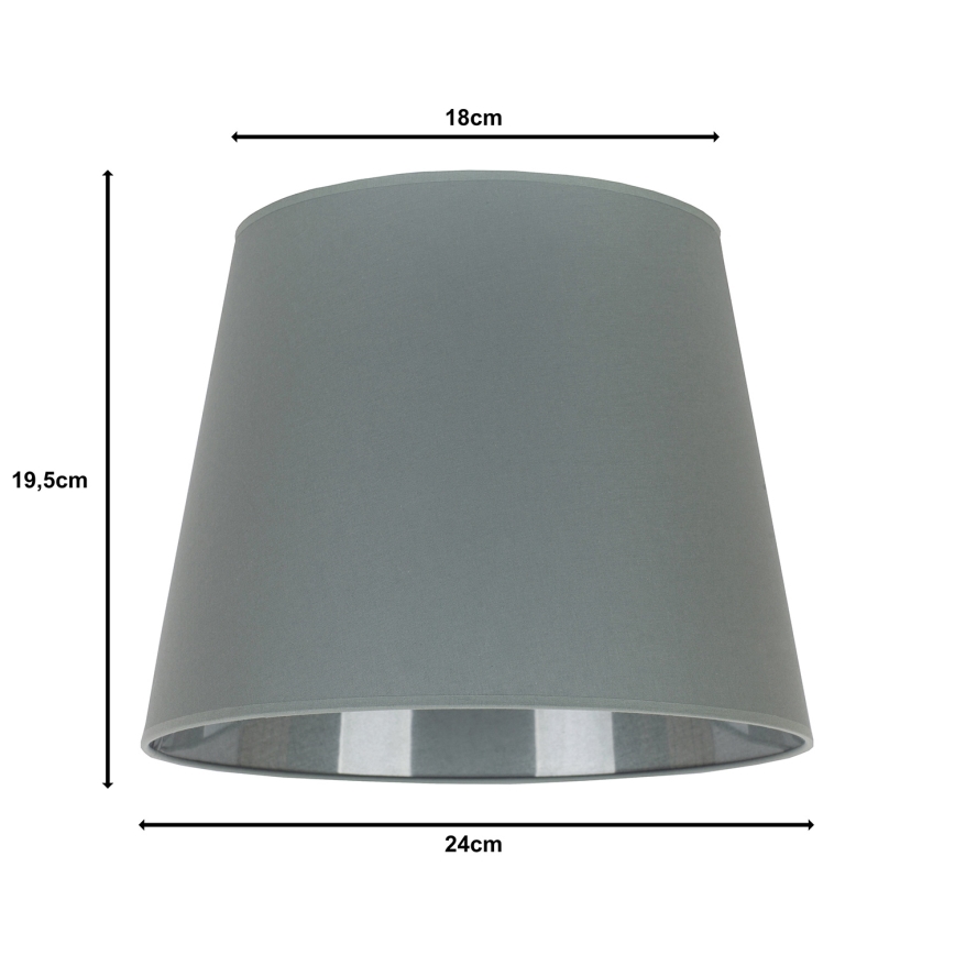 Duolla - Klosz do lampy stołowej CLASSIC M E27 śr. 24 cm szary
