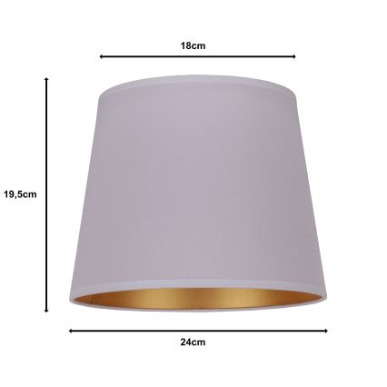 Duolla - Klosz do lampy stołowej CLASSIC M E27 śr. 24 cm szary
