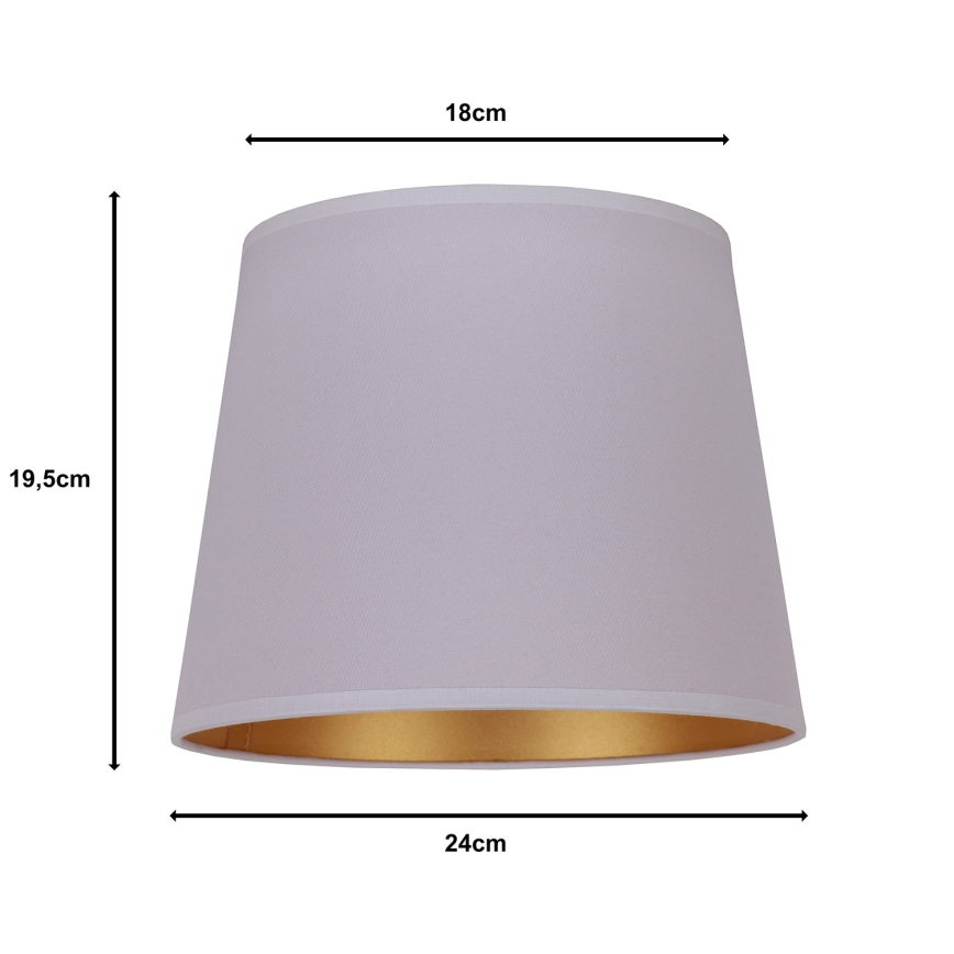 Duolla - Klosz do lampy stołowej CLASSIC M E27 śr. 24 cm szary