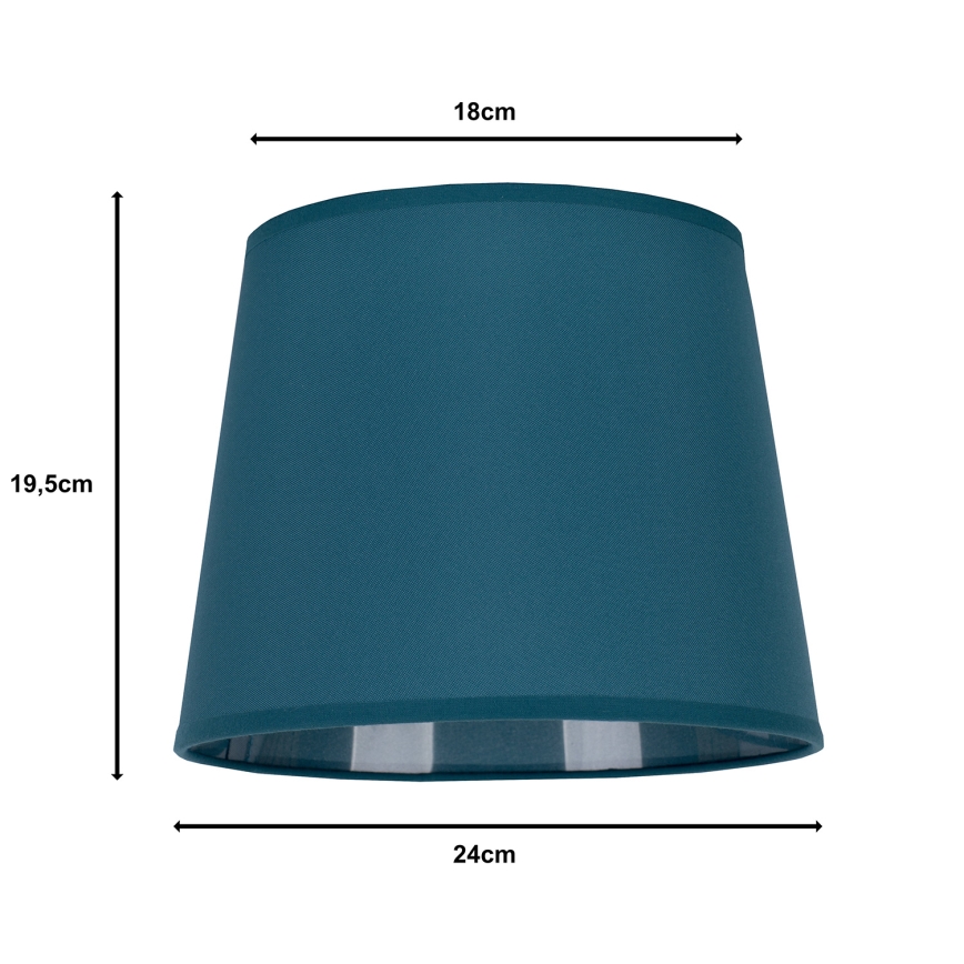 Duolla - Klosz do lampy stołowej CLASSIC M E27 śr. 24 cm turkusowy