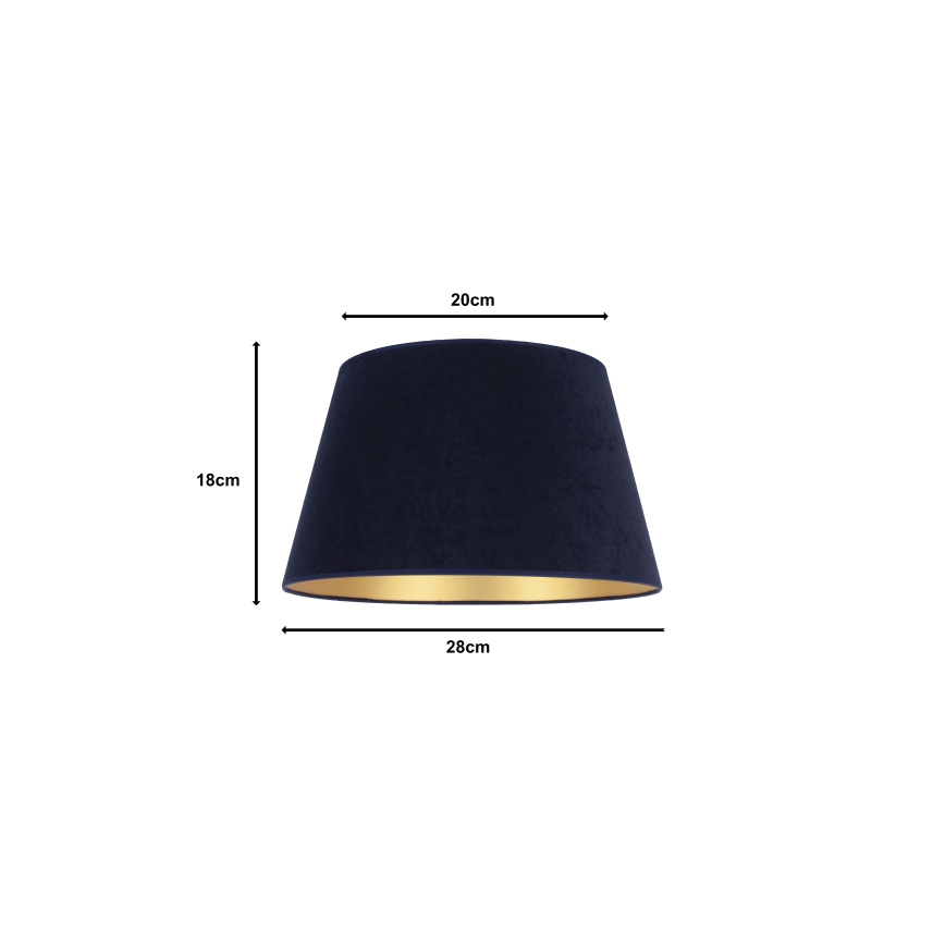 Duolla - Klosz do lampy stołowej CONE M E27 śr. 28 cm niebieski