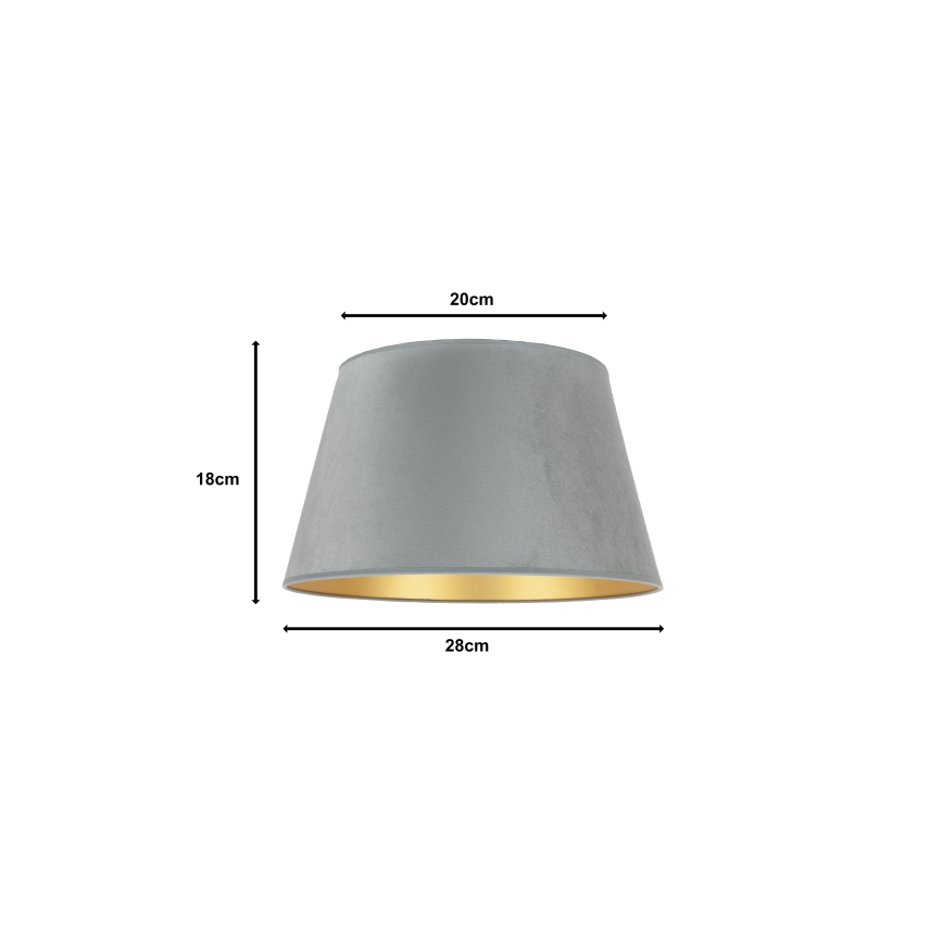 Duolla - Klosz do lampy stołowej CONE M E27 śr. 28 cm szary