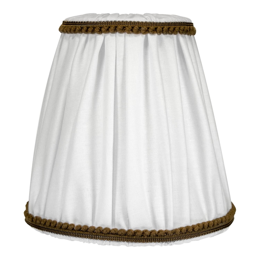 Duolla - Klosz do lampy stołowej i podłogowej E27 śr. 15 cm biały/brązowy