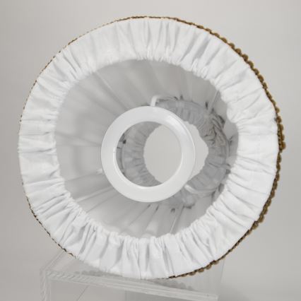 Duolla - Klosz do lampy stołowej i podłogowej E27 śr. 15 cm biały/brązowy
