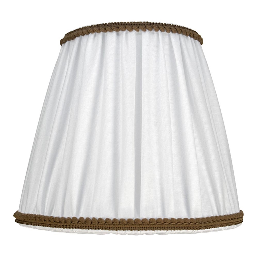 Duolla - Klosz do lampy stołowej i podłogowej E27 śr. 18,5 cm biały/brązowy