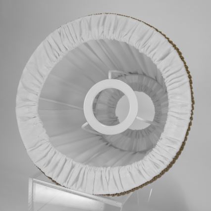 Duolla - Klosz do lampy stołowej i podłogowej E27 śr. 18,5 cm biały/brązowy