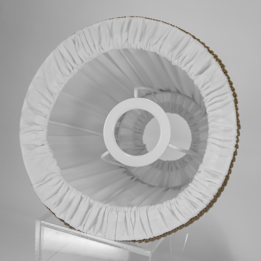 Duolla - Klosz do lampy stołowej i podłogowej E27 śr. 18,5 cm biały/brązowy