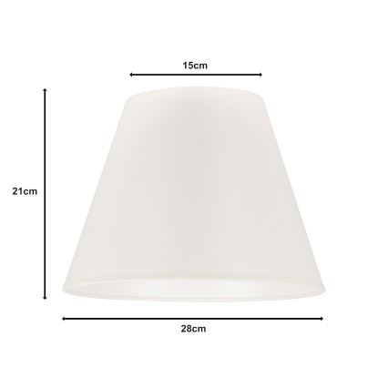 Duolla - Klosz do lampy stołowej SOFIA S E27 śr. 28 cm beżowy