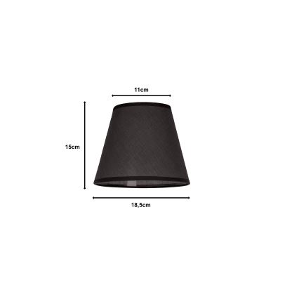 Duolla - Klosz do lampy stołowej SOFIA XS E14 śr. 18,5 cm antracyt
