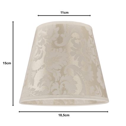 Duolla - Klosz do lampy stołowej SOFIA XS E14 śr. 18,5 cm beżowy