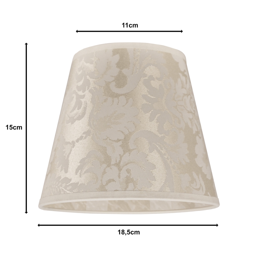 Duolla - Klosz do lampy stołowej SOFIA XS E14 śr. 18,5 cm beżowy