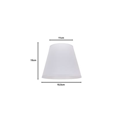Duolla - Klosz do lampy stołowej SOFIA XS E14 śr. 18,5 cm biały