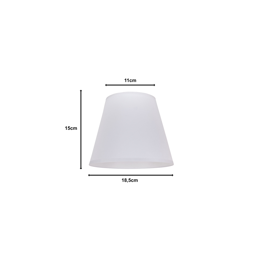 Duolla - Klosz do lampy stołowej SOFIA XS E14 śr. 18,5 cm biały