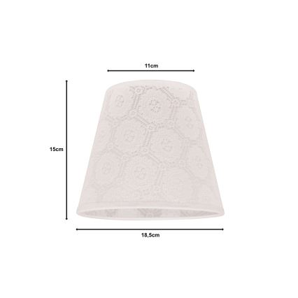 Duolla - Klosz do lampy stołowej SOFIA XS E14 śr. 18,5 cm biały