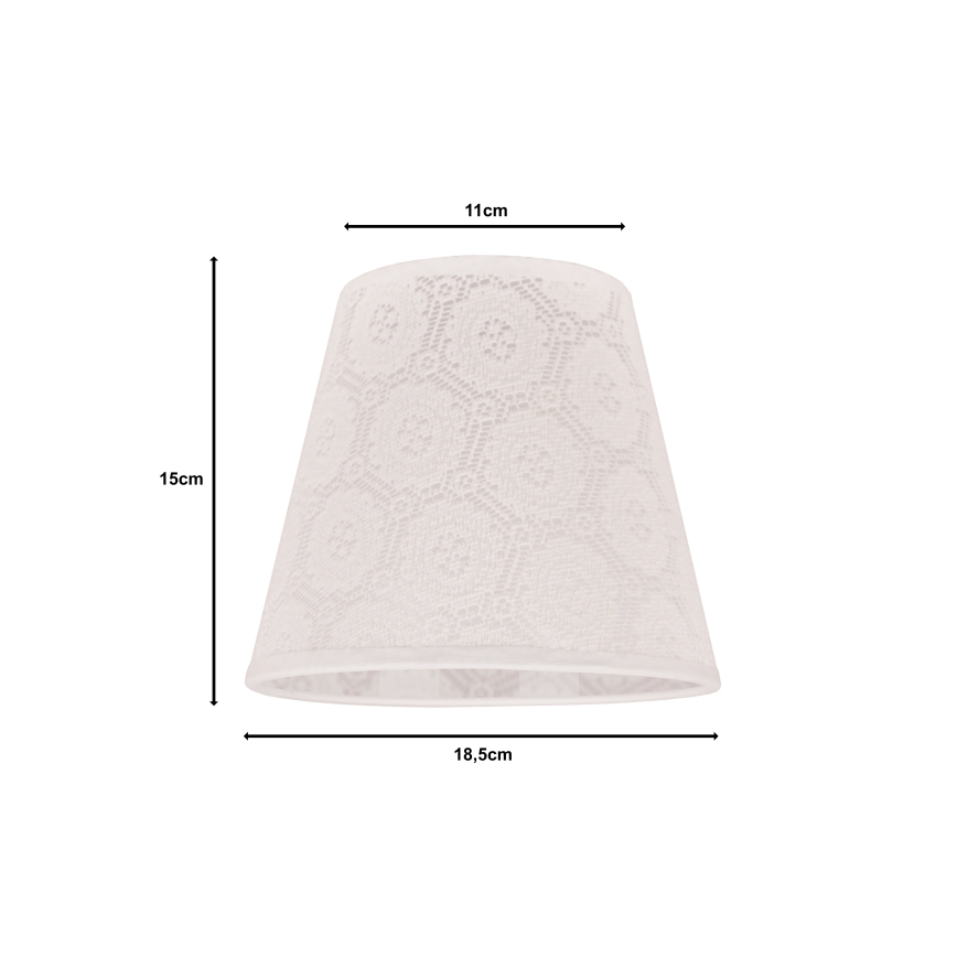 Duolla - Klosz do lampy stołowej SOFIA XS E14 śr. 18,5 cm biały