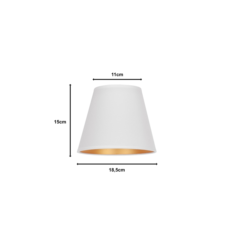 Duolla - Klosz do lampy stołowej SOFIA XS E14 śr. 18,5 cm biały