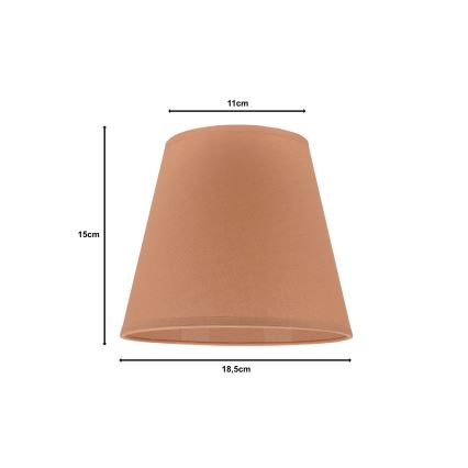 Duolla - Klosz do lampy stołowej SOFIA XS E14 śr. 18,5 cm brązowy