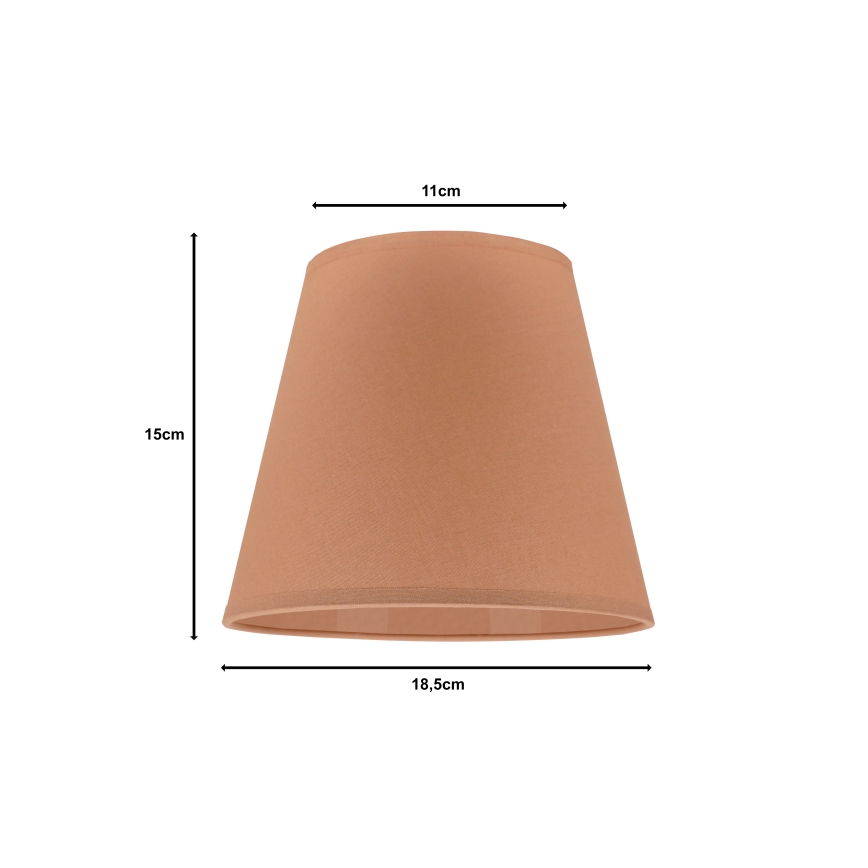 Duolla - Klosz do lampy stołowej SOFIA XS E14 śr. 18,5 cm brązowy