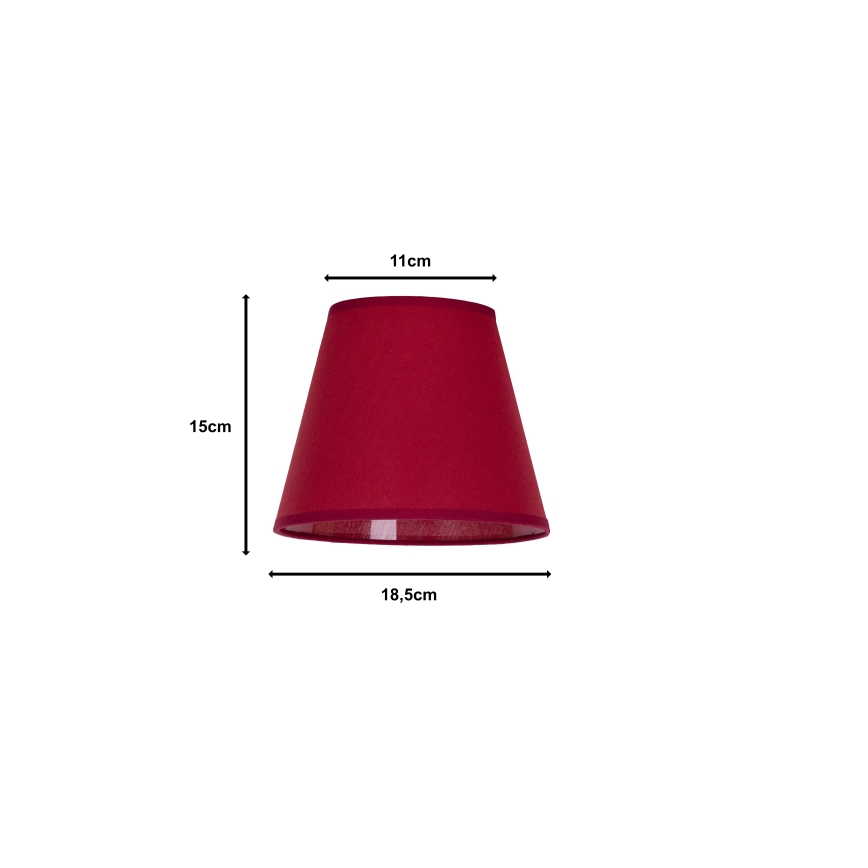 Duolla - Klosz do lampy stołowej SOFIA XS E14 śr. 18,5 cm czerwony