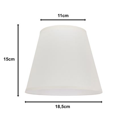 Duolla - Klosz do lampy stołowej SOFIA XS E14 śr. 18,5 cm kremowy