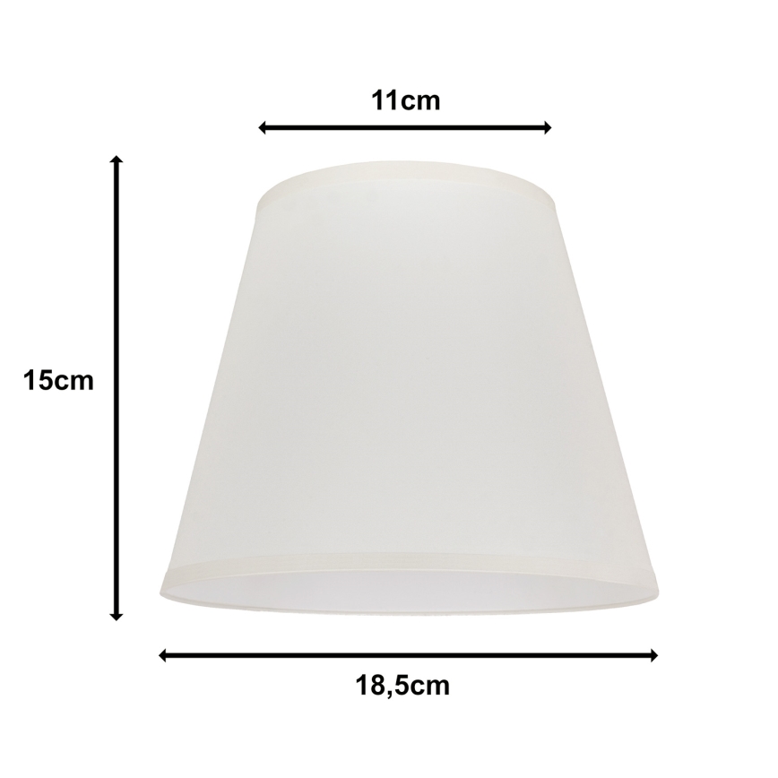 Duolla - Klosz do lampy stołowej SOFIA XS E14 śr. 18,5 cm kremowy